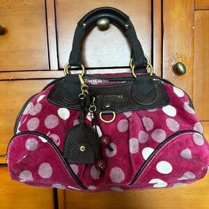 Y2K JUICY COUTURE " Pink Polka Dot Dahlia DayDreamer" Purse